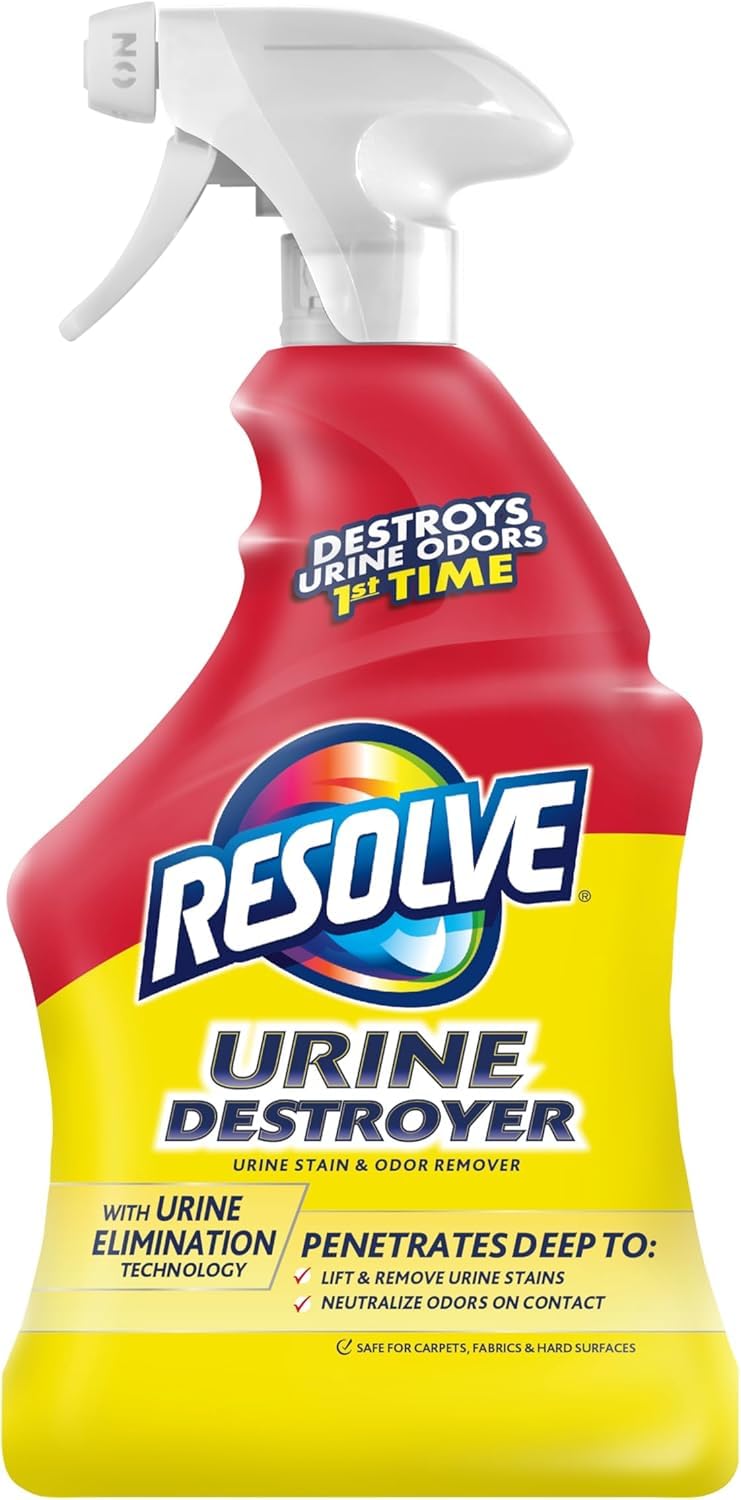 Resolve Urine Destroyer Spray – formule-efficace: nettoyage efficace des dégats d'animaux.