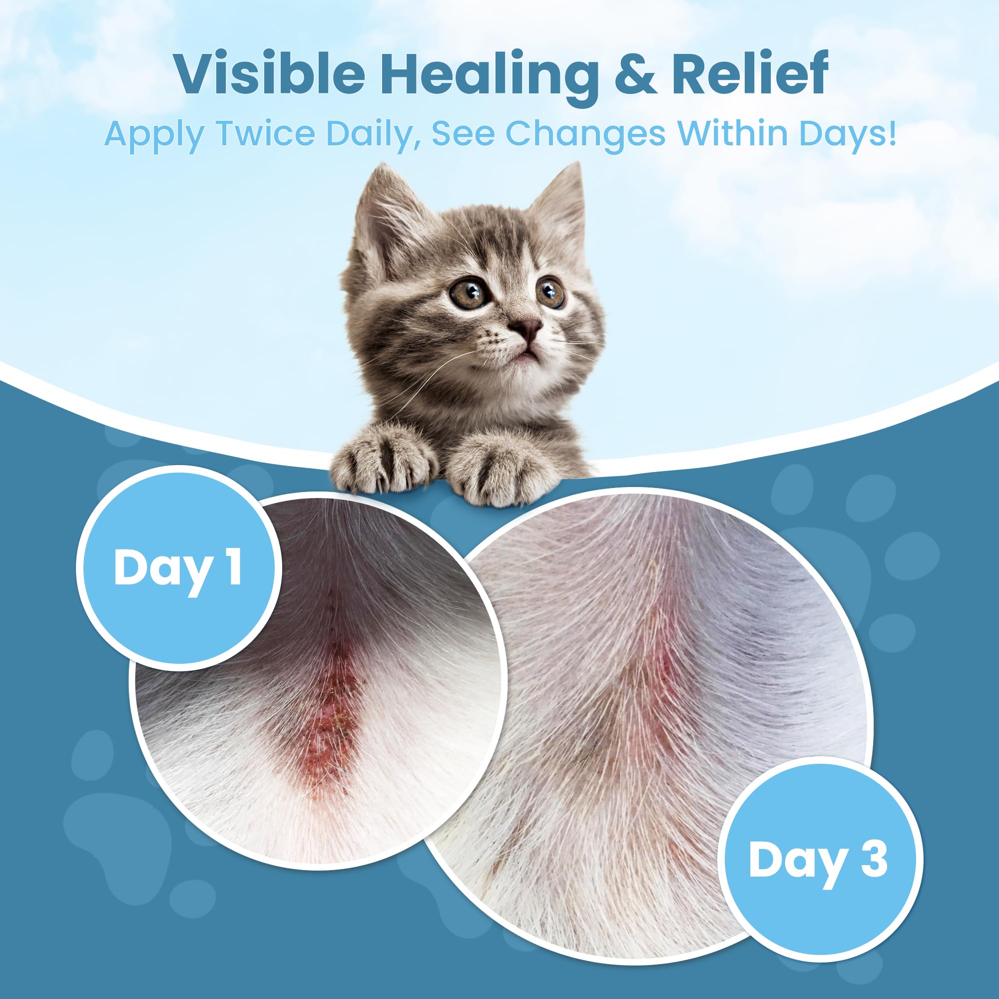 ResQ Organics aloe vera et vitamine E, soin peau chat hydrate et nourrit.