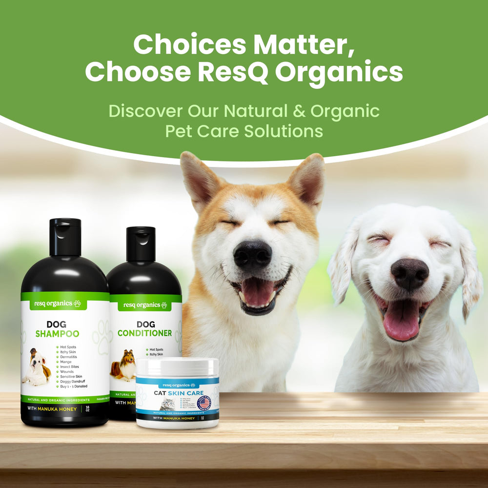 ResQ Organics application facile sur pattes de chat, absorption rapide.