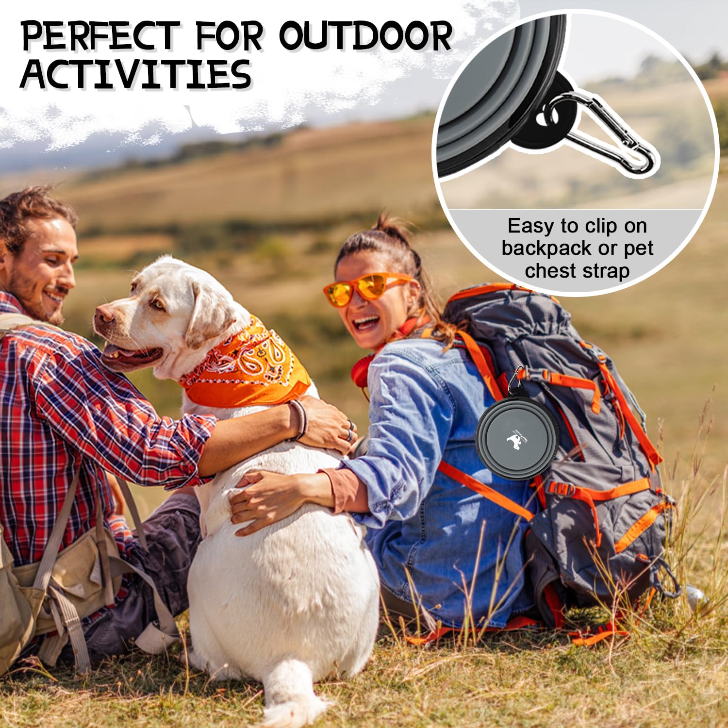 Bol pliable Rest-Eazzzy durable, résiste aux chutes et à l'usage extérieur.