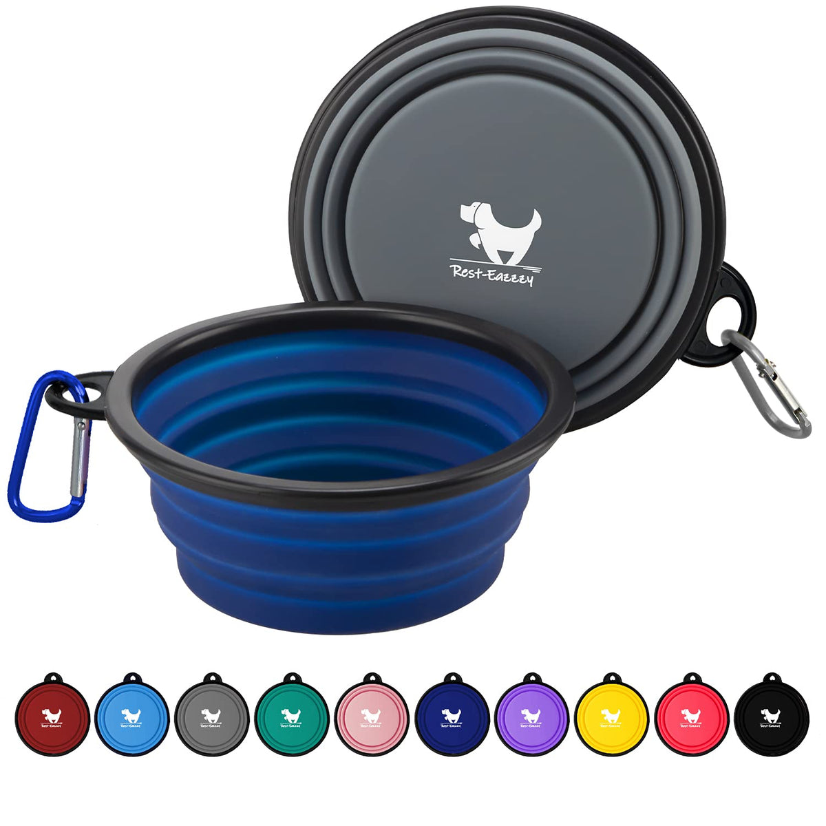 Bol pliant Rest-Eazzzy pour voyage et chien, pack 2, pratique et léger.