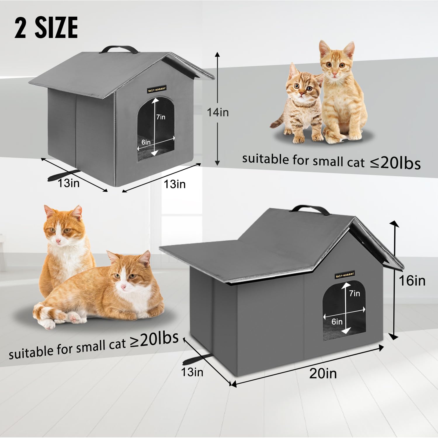 Espace intérieur spacieux Rest-Eazzzy, confort optimal pour chats et chatons.