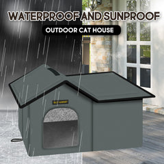Rest-Eazzzy habitat chat exterieur isole, maintient le chat au chaud.