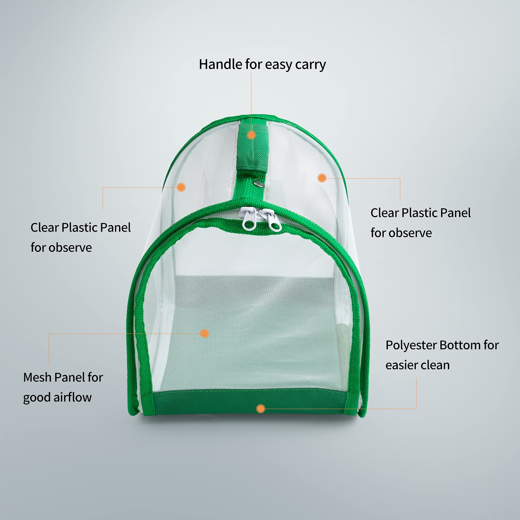 RESTCLOUD Habitat cage insectes maillage fin, confinement sûr pour petites larves.