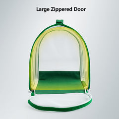 RESTCLOUD Habitat porte zippée grande, accès rapide pour nourrir et inspecter.