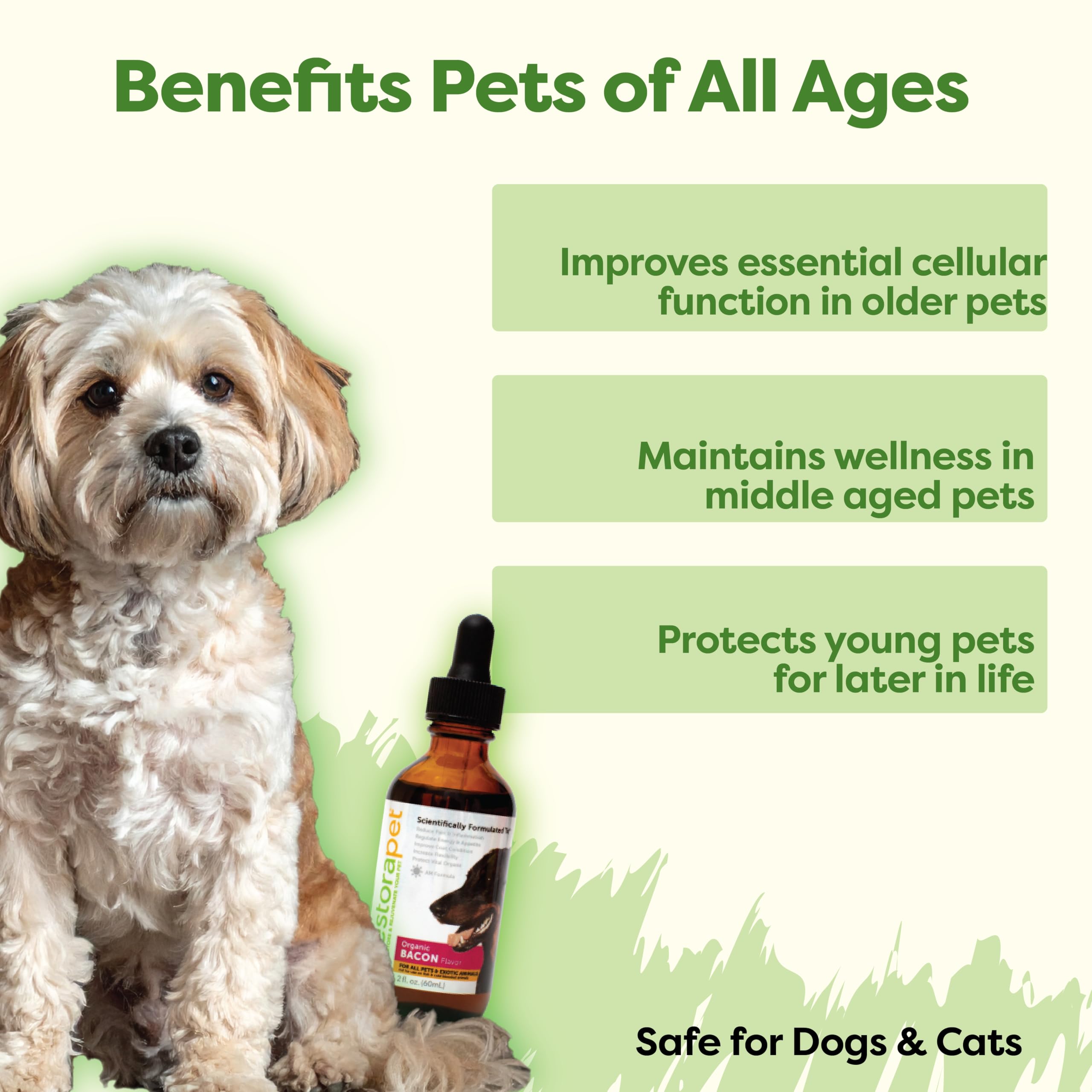 RestoraPet AM Bacon – Doseur pratique facilite l'administration sur la nourriture.