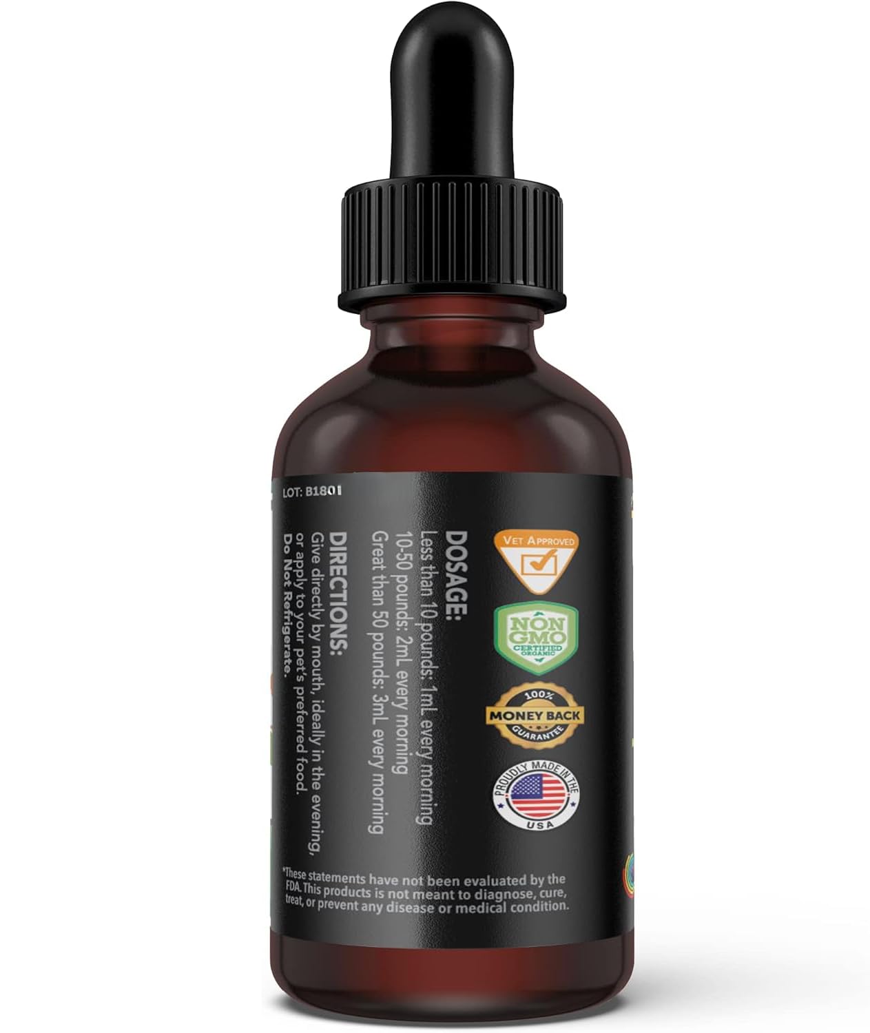 RestoraPet PM Formula: flacon de 60 ml issu d'ingrédients bio et sans OGM.