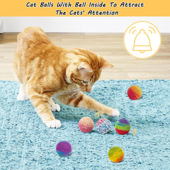 Balle en laine Retro Shaw, couleurs vives pour attirer l’attention des chats.