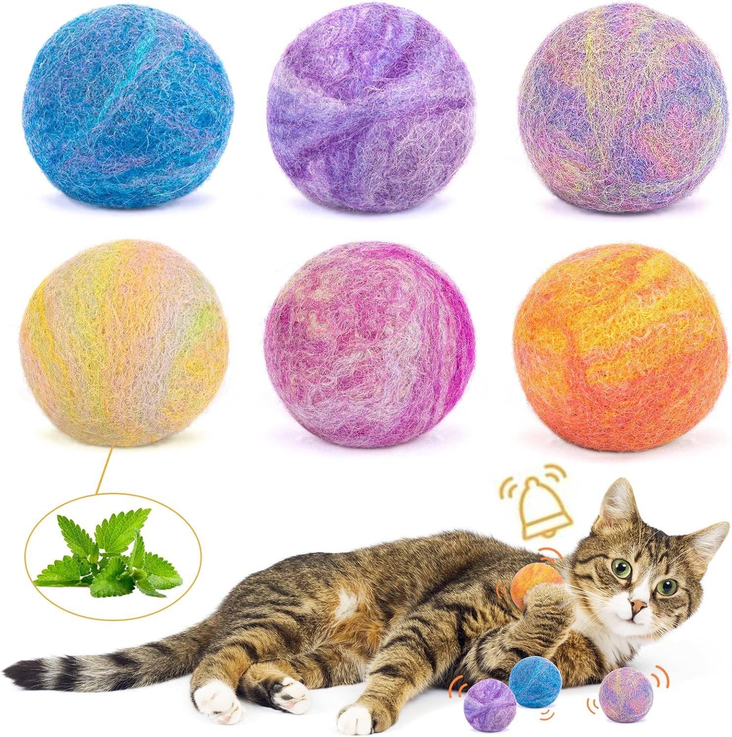 Boules Retro Shaw herbe-a-chat cloche interieure : stimulation naturelle et jeu actif pour chat