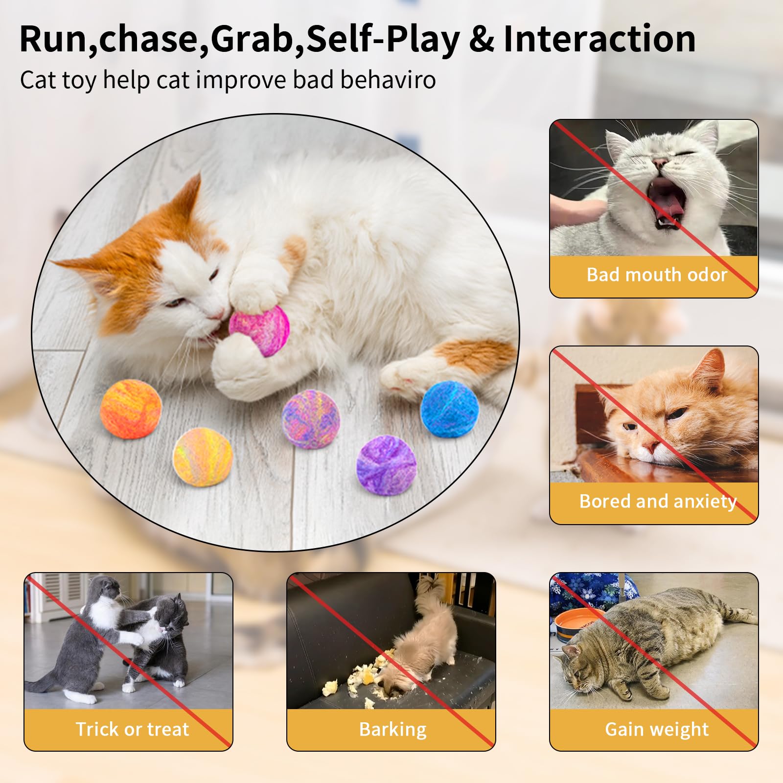 Boules Retro Shaw herbe-a-chat exploration cloche interieure : incitent a chasser et explorer