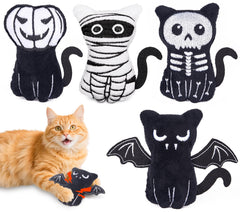 Retro Shaw – jouets herbe à chat 4 pièces, stimule l’activité de votre chat