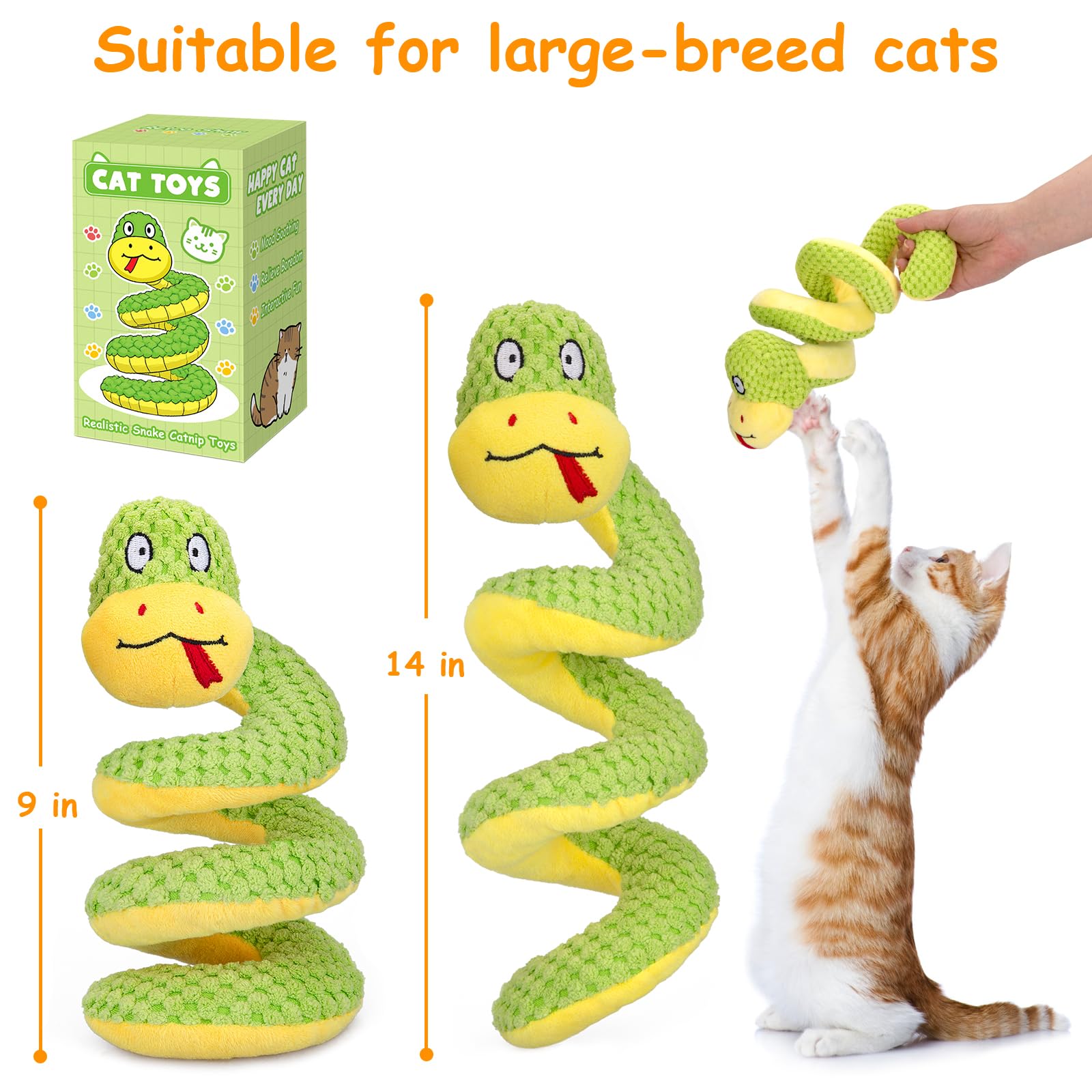 Serpent Retro Shaw infusé cataire et plante argentée pour stimuler la curiosité.