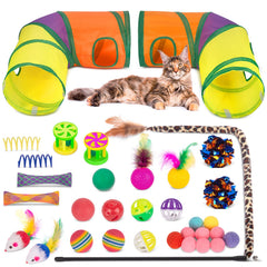 Tunnel chat pliable Retro Shaw, parfait pour exploration et exercice intérieur.