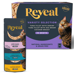 Reveal pack humide pour chats, vue d'ensemble pratique et savoureuse.