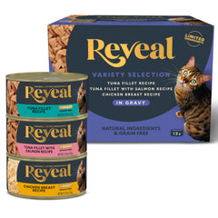 Reveal boîtes d’aliments humides pour chat en lot, pratique et prêt à servir