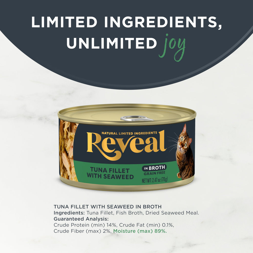 Reveal chat protéine réelle premier ingrédient pour un repas appétissant.