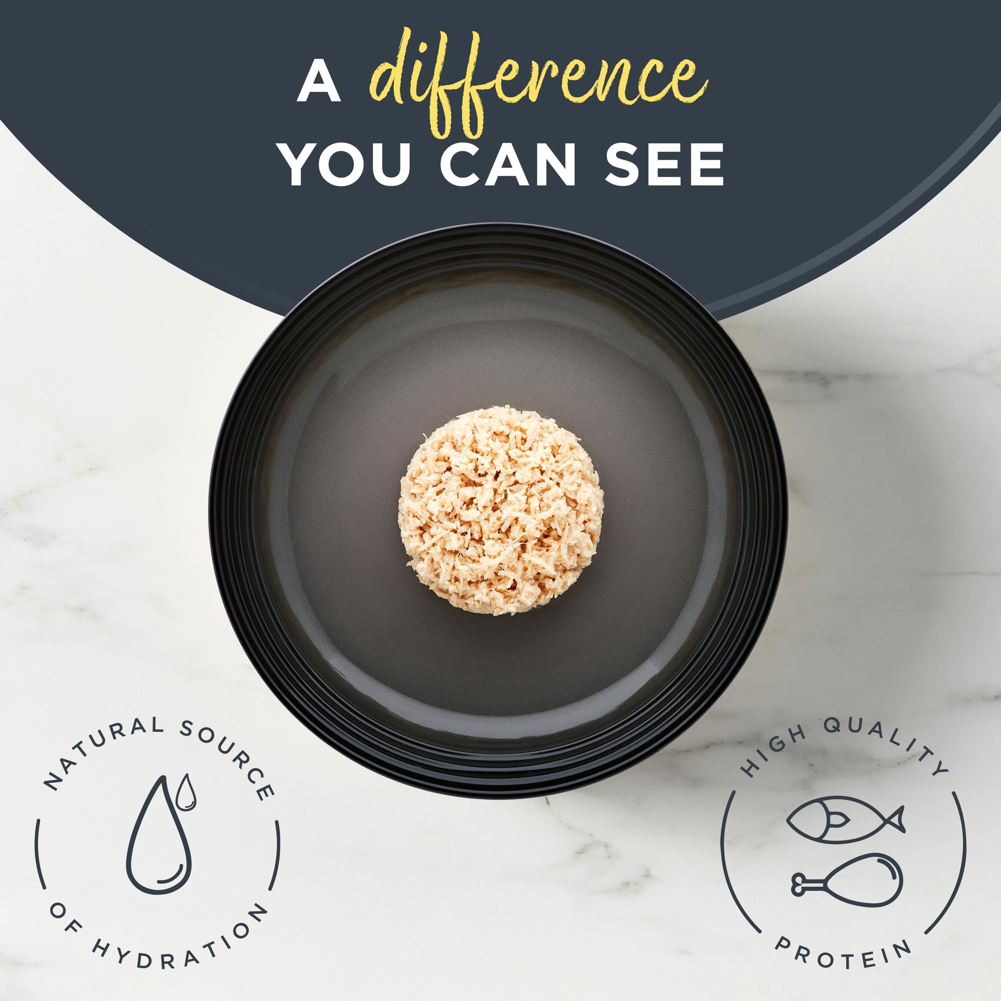 Reveal chaton sans cereales poulet en bouillon, texture naturelle.