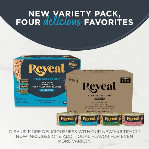 Reveal conserve chat poisson bouillon hydratant pour repas complet
