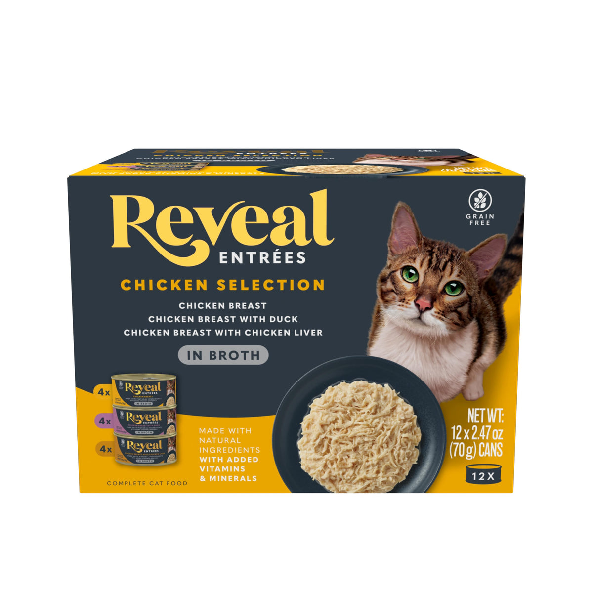 Reveal Entrées Bouillon poulet : hydratation délicieuse et nutrition équilibrée.