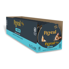 Reveal Naturel: pots sardine-maquereau en bouillon, repas humide appétissant et protéiné.