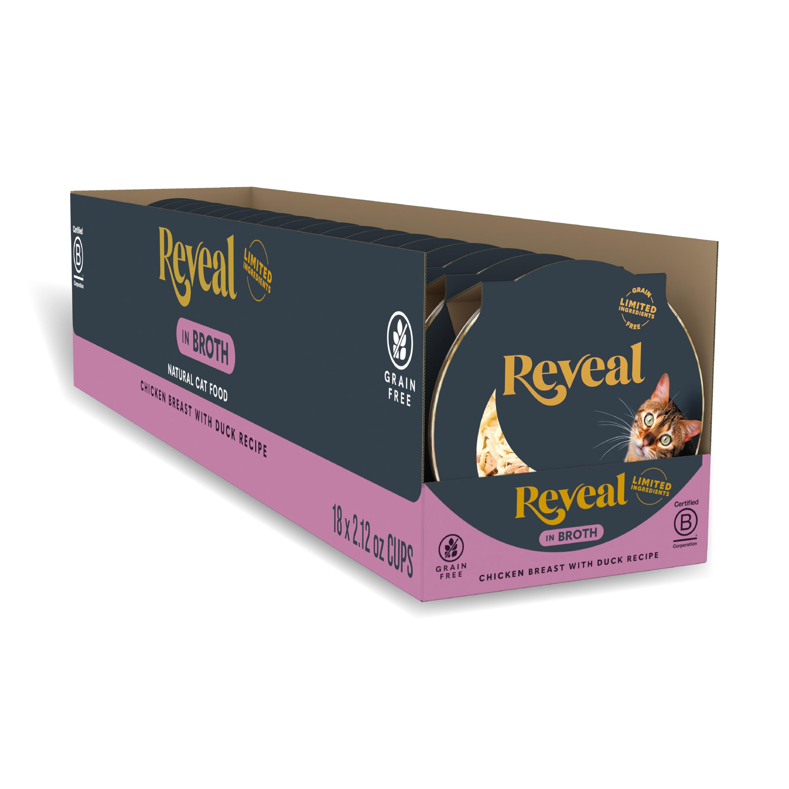 Reveal nourriture chat humide ingrédients limites révèle une option simple et naturelle.