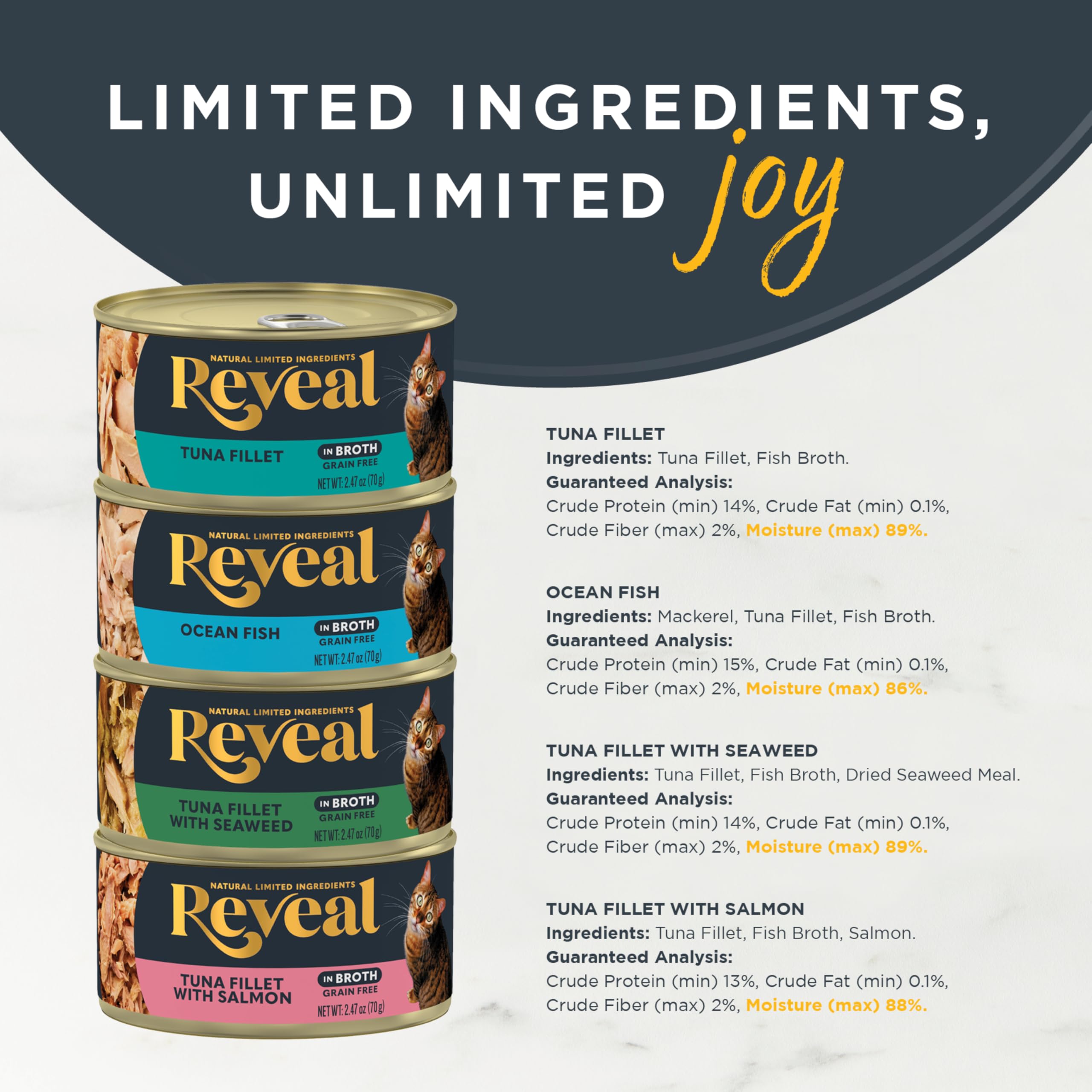 Reveal poisson en bouillon hydratant pour hydratation