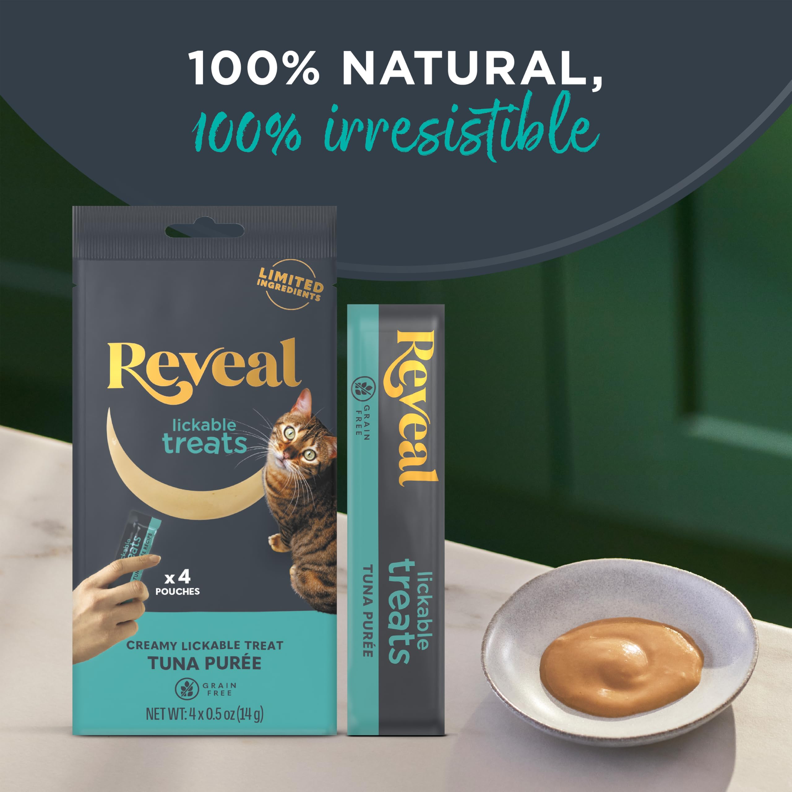 Reveal Purée Chat Sans Additifs: purée saine sans conservateurs et colorants.