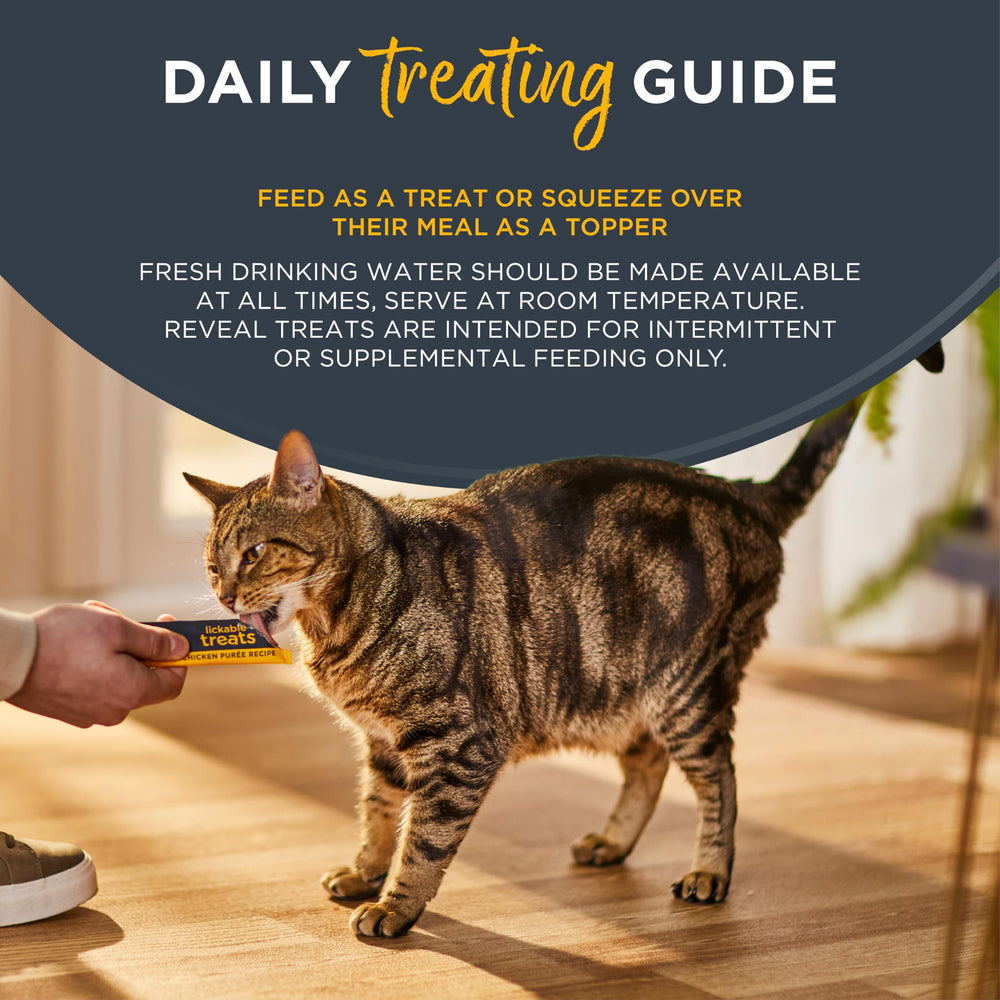 Friandise naturelle Reveal pour chats, idéale pour moments de complicité.