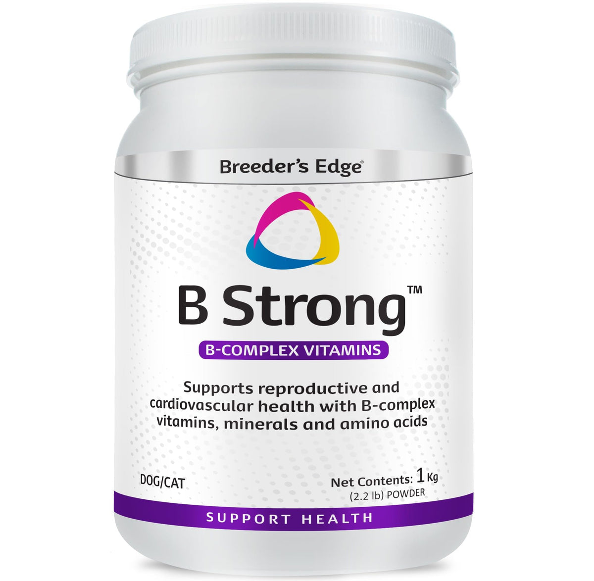 Revival Breeder’s Edge B Strong, emballage clair favorisant la vitalité des chiens et chats