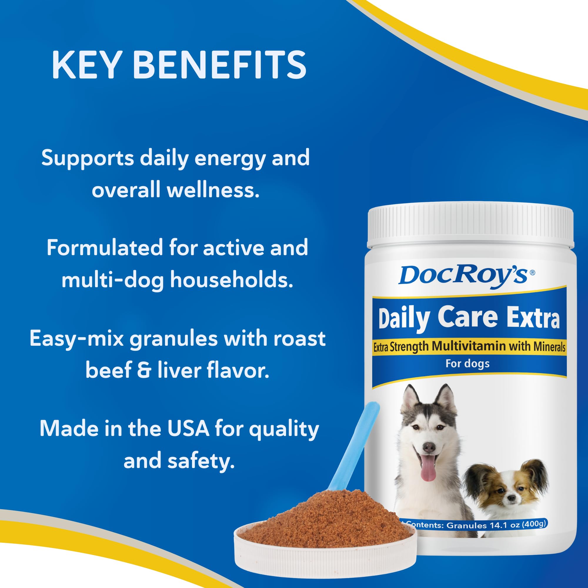 Doc Roy's Daily Care Extra – tablettes arôme boeuf, plaisir quotidien lors du repas
