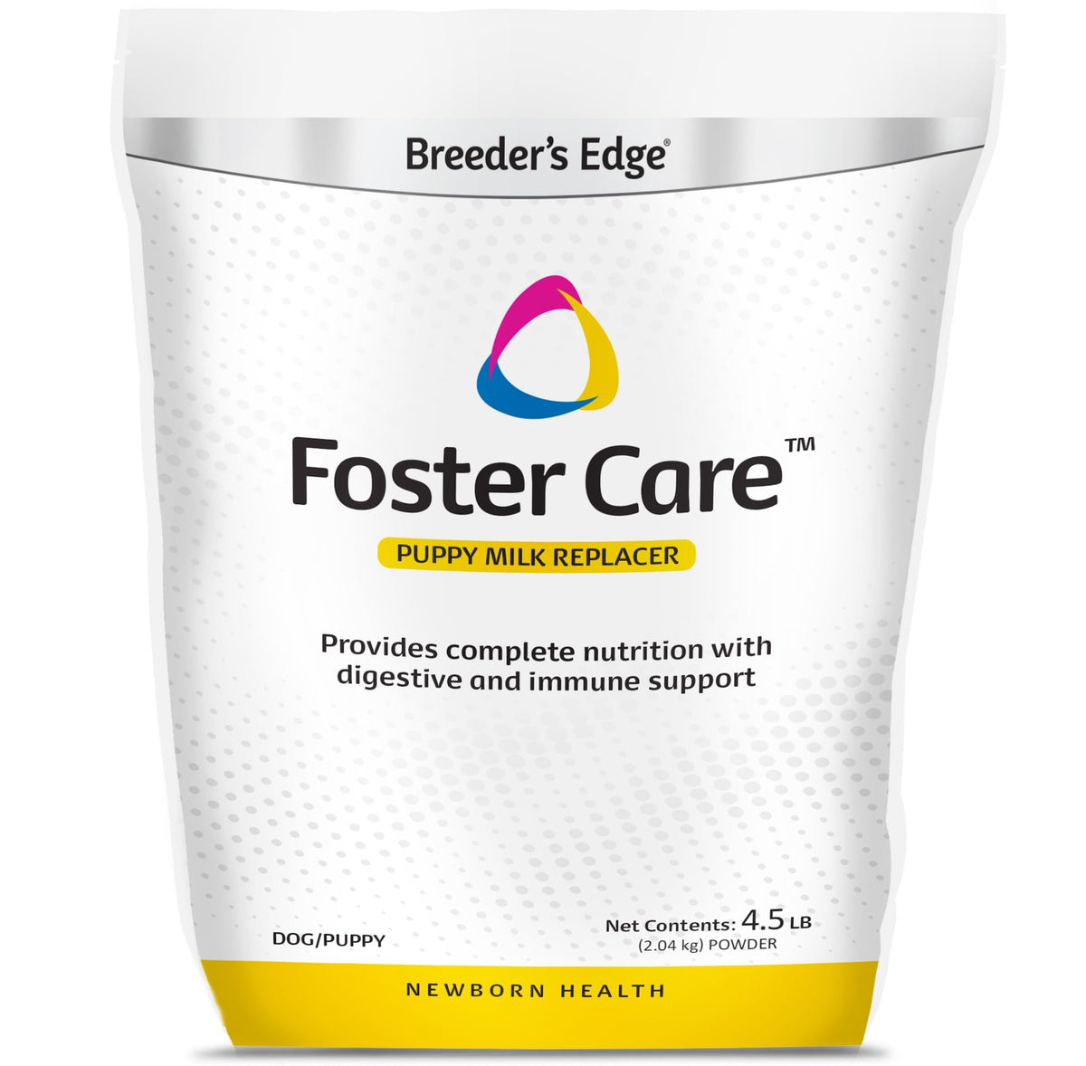 Breeder's Edge Foster Care: poudre-lait canine pour chiots, nutrition complète et pratique.