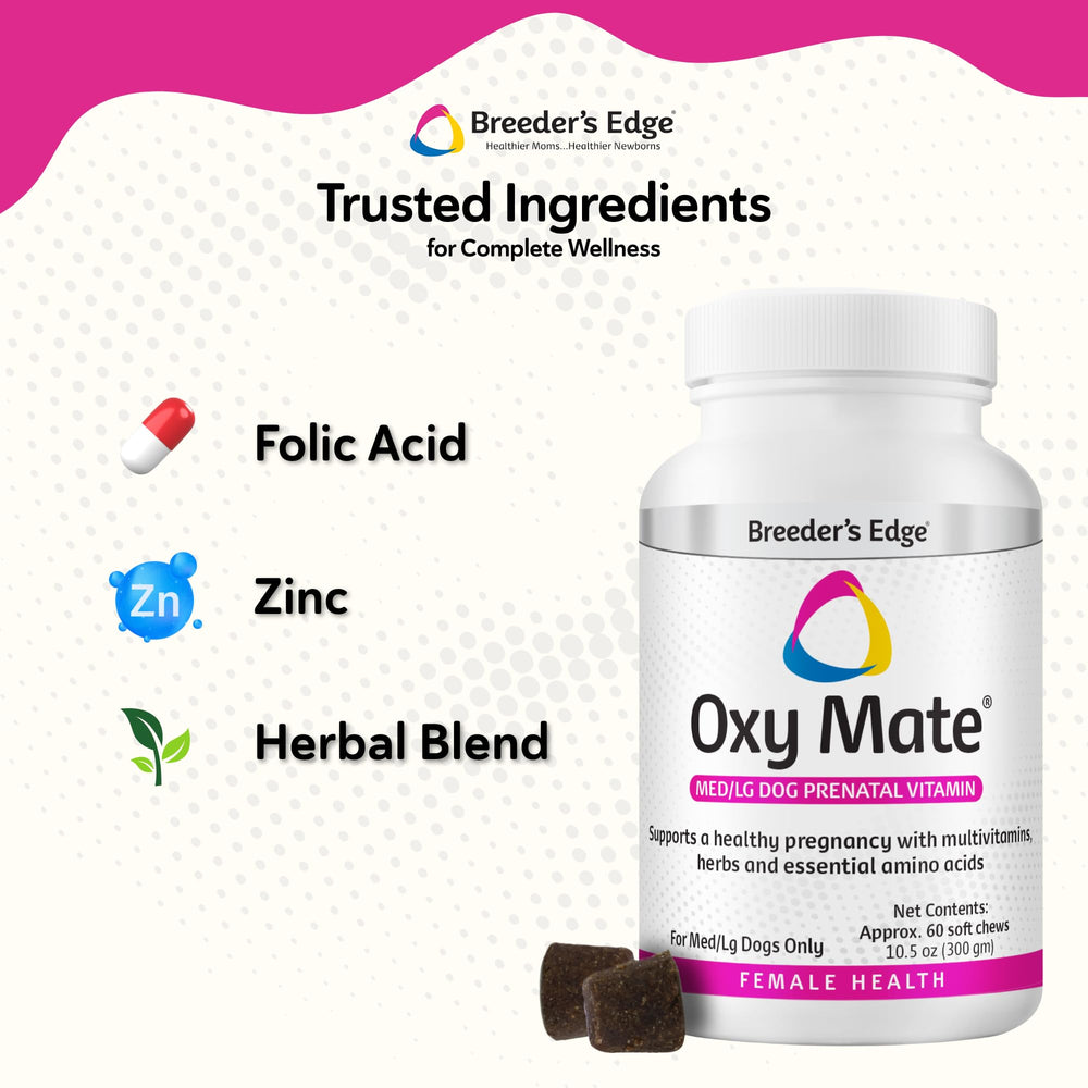 Breeder's Edge Oxy Mate - chatons gestation, soutien nutritionnel.