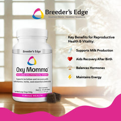Breeder's Edge Oxy Momma, ingredients a base de fenugrec et chardon Marie.