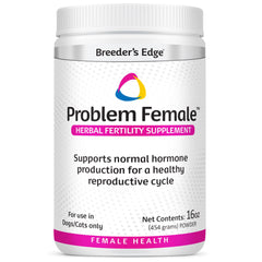 Breeder’s Edge Problème Femelle – bouteille, soutien hormonal naturel pour chiens et chats.
