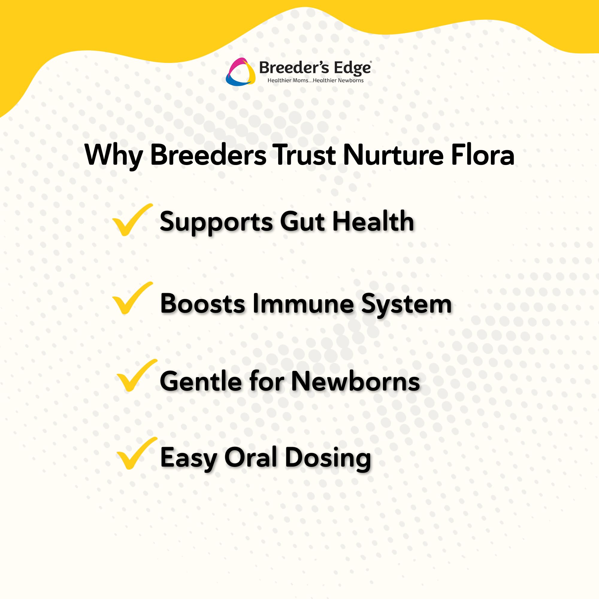 Chiots en bonne digestion grâce à Nurture Flora Colostrum