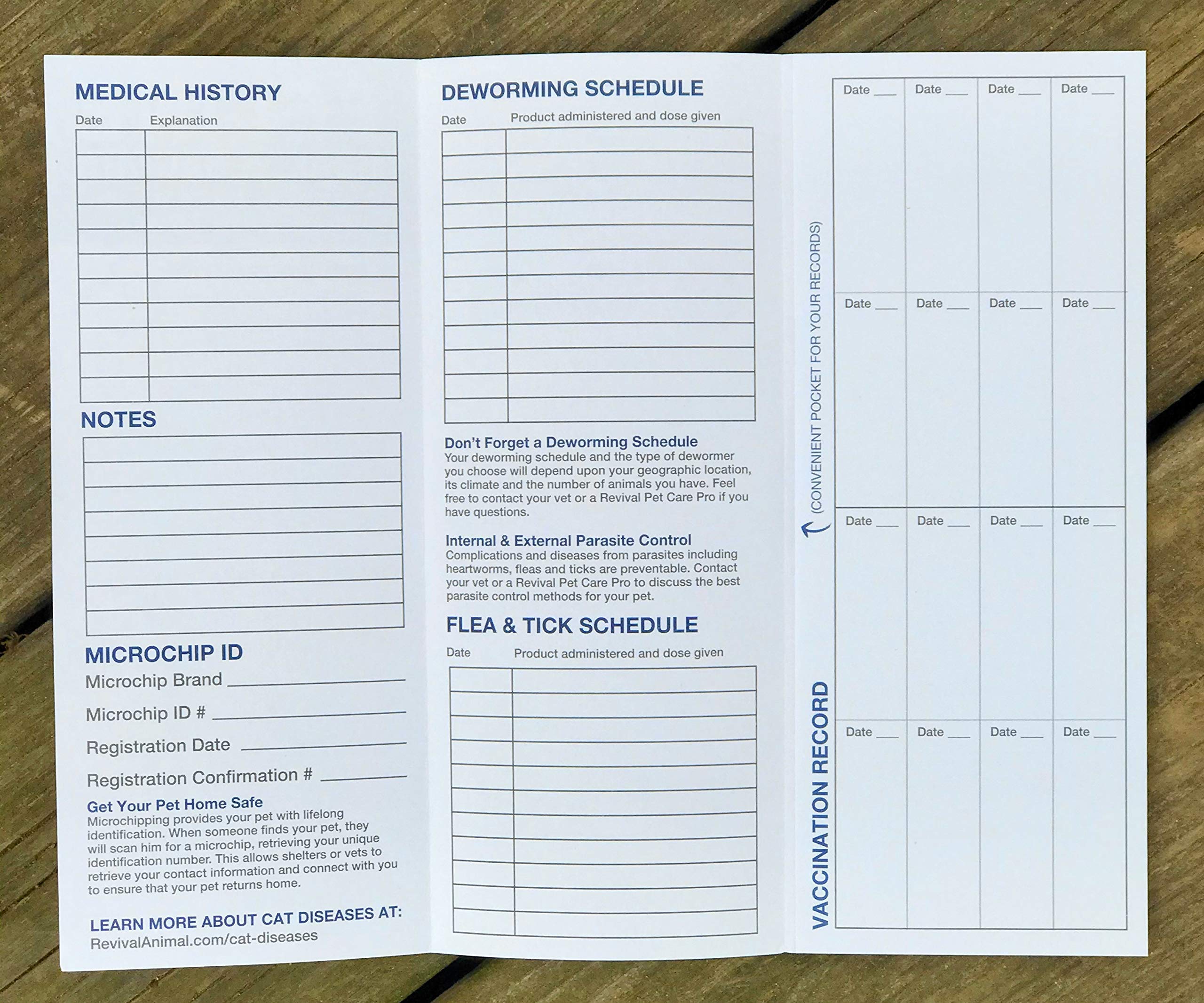 Carnet Revival vétérinaire portatif: accéder rapidement aux antécédents lors des visites.
