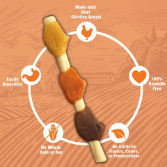 Rewardables sans cuir: friandise canine sûre et digeste.