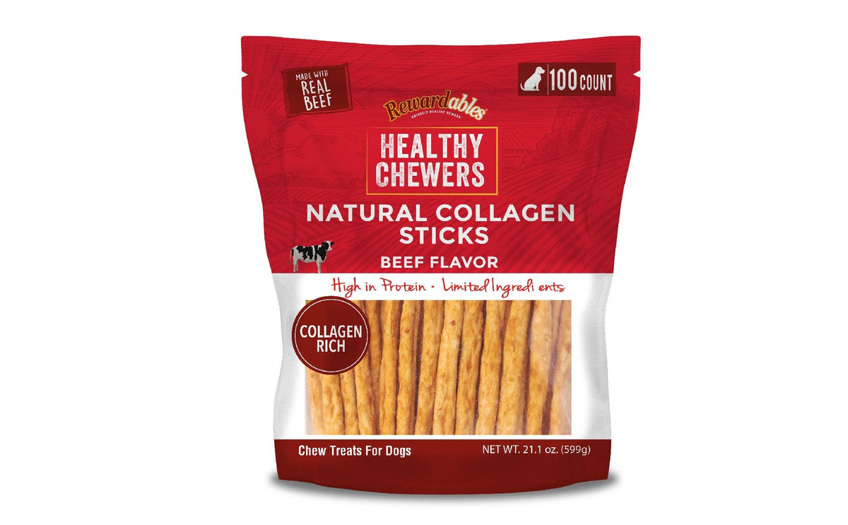 Rewardables friandises collagene boeuf, goût agréable et soutien des articulations.
