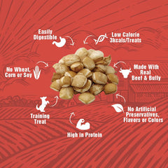 Rewardables Puffs texture croustillante montrant la morsure croquante et appétente.