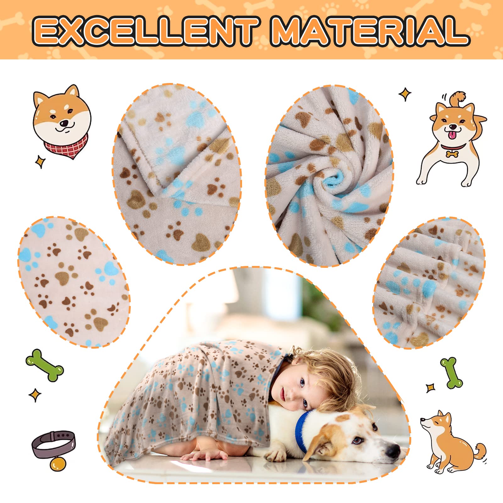 Couverture Rezutan chien-kennel beige, lavage facile et durable.