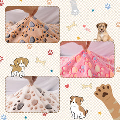 Couverture Rezutan pour chien au motif patte brun, chaleur rassurante.