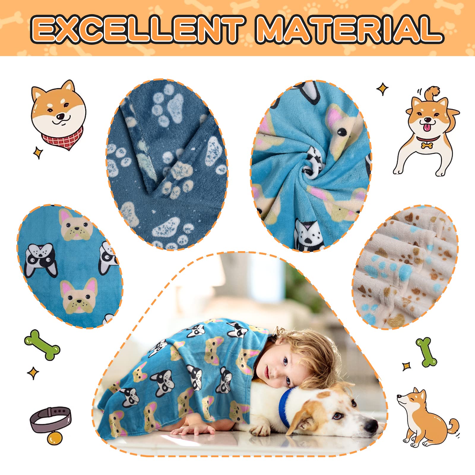 Douce couverture Rezutan pour lit de chien, coin cosy assuré.