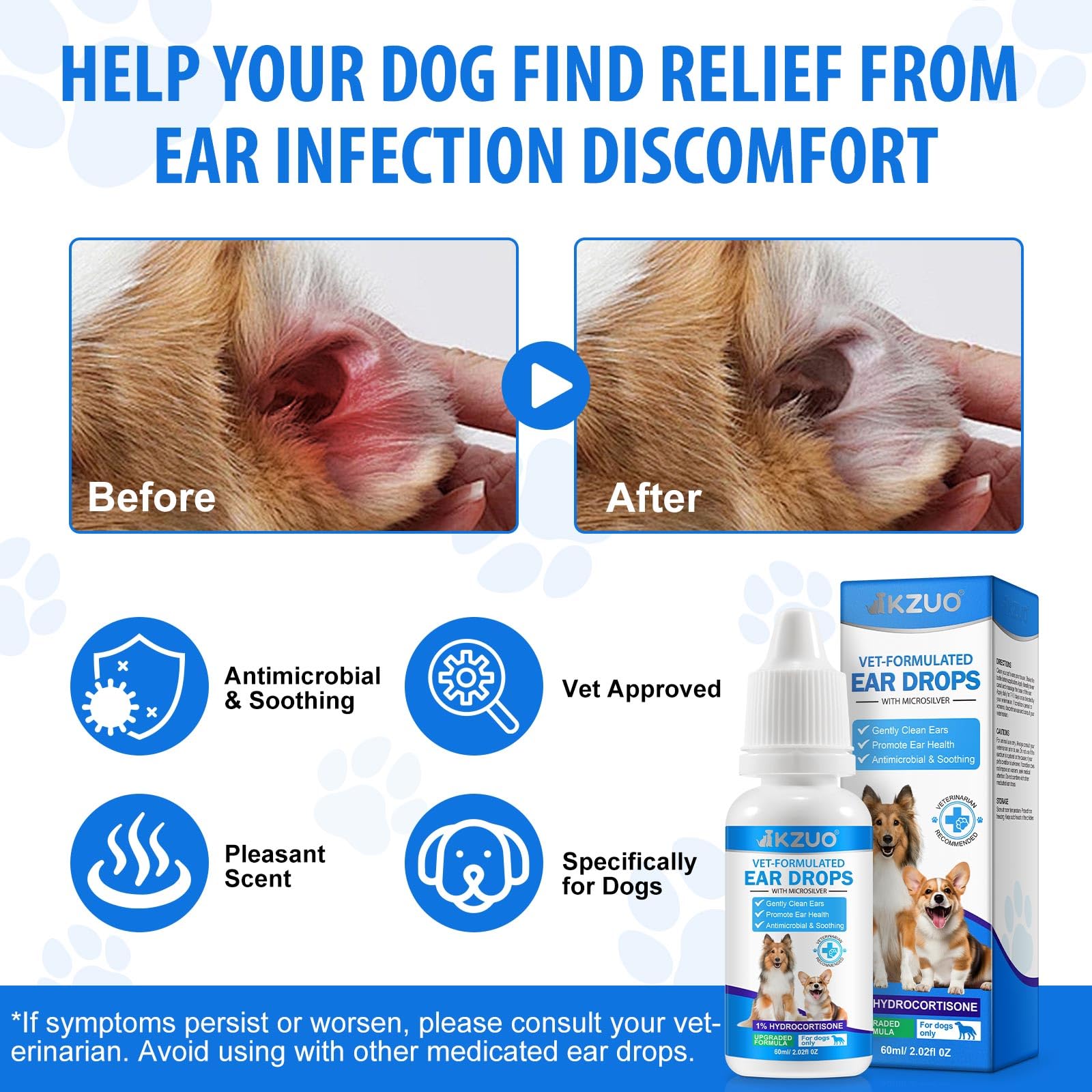 RHBESTOK gouttes d'oreilles chien-application: utilisation pratique à la maison.