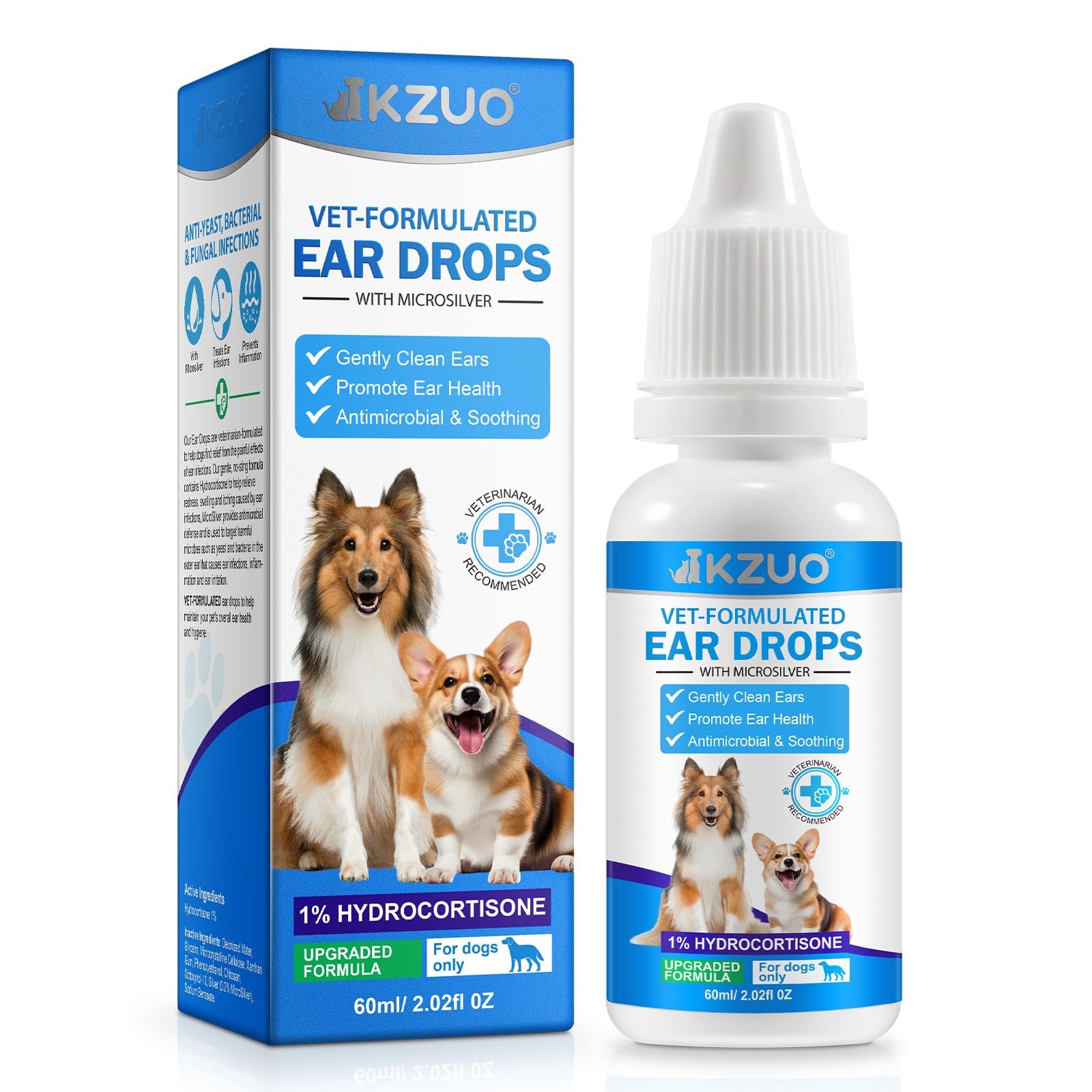 RHBESTOK gouttes d'oreilles chien-bouteille: application simple et précise.