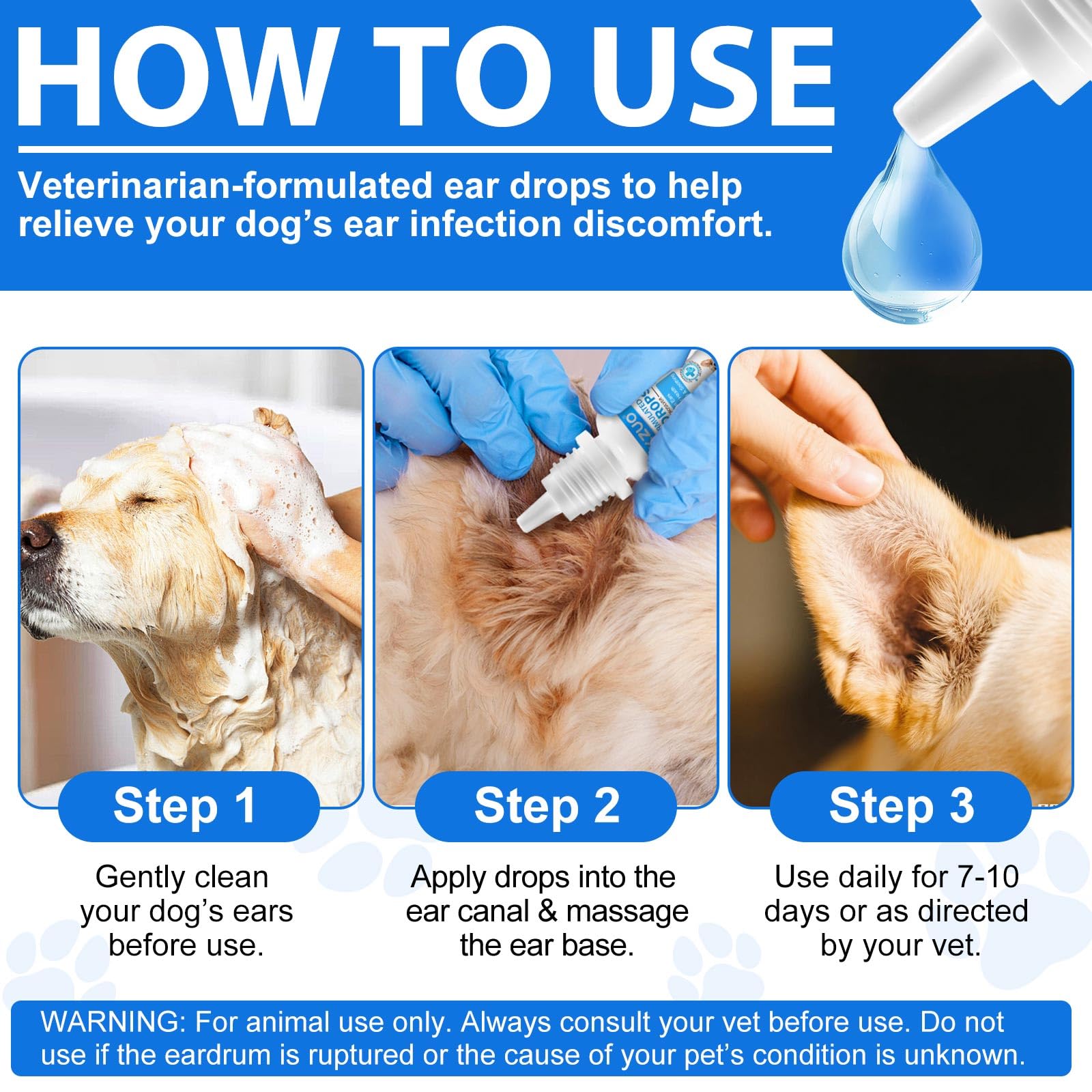 RHBESTOK gouttes d'oreilles chien-démangeaisons: soulagement potentiel des irritations.