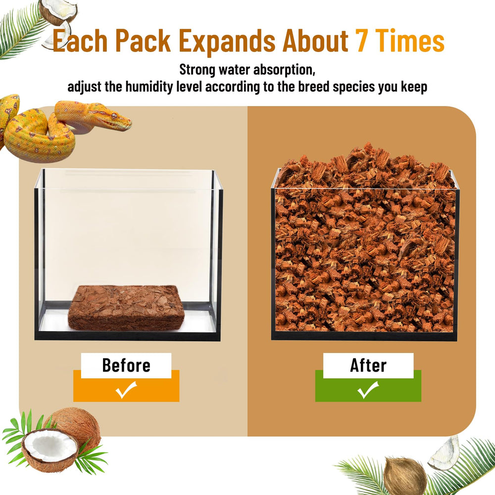 Riare Substrat coco contrôle l'humidité pour terrarium tropical