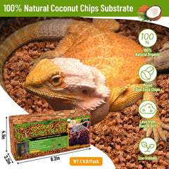 Riare copeaux coco: substrat poreux pour abri et comportement naturel.