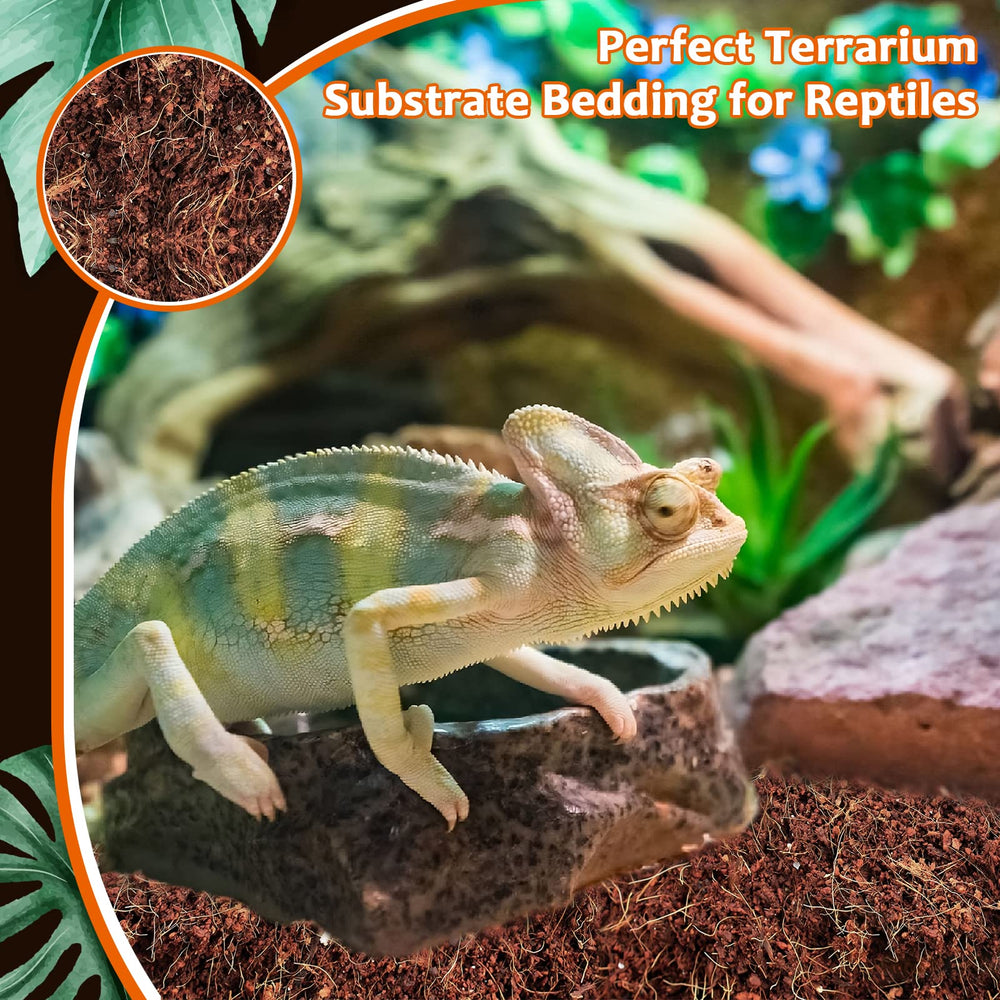 Substrat coco Riare convient à tortues, grenouilles et crabes.