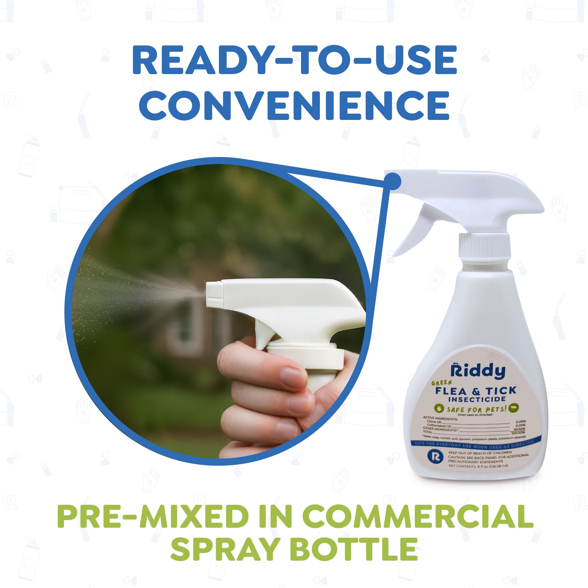 Riddy ingrédients naturels: girofle et huiles végétales, formulation douce.