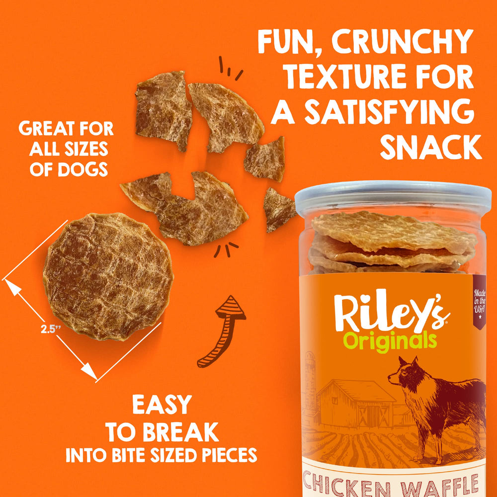 Riley's bouchées poulet croquantes, parfaites pour l’entraînement.